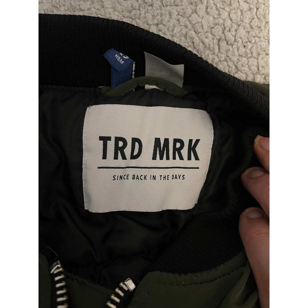 TRDMRK Women GreenBomber Jacket Size Medium Full Zip Puffer Jacket - Picture 10 of 11